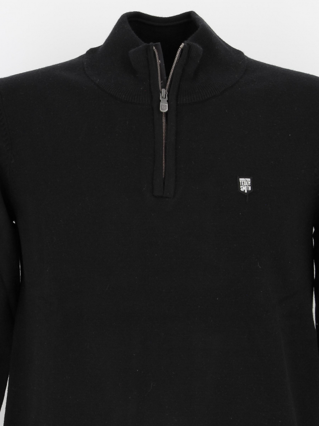 Pull col zippé marty 2 noir homme - Teddy Smith