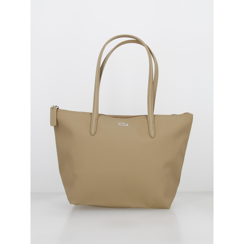 Sac shopping uni beige femme - Lacoste