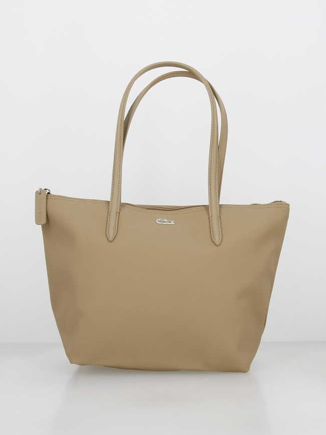 Sac shopping uni beige femme - Lacoste