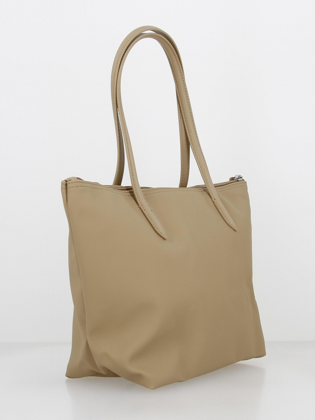 Sac shopping uni beige femme - Lacoste