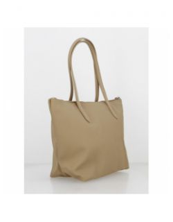 Sac shopping uni beige femme - Lacoste