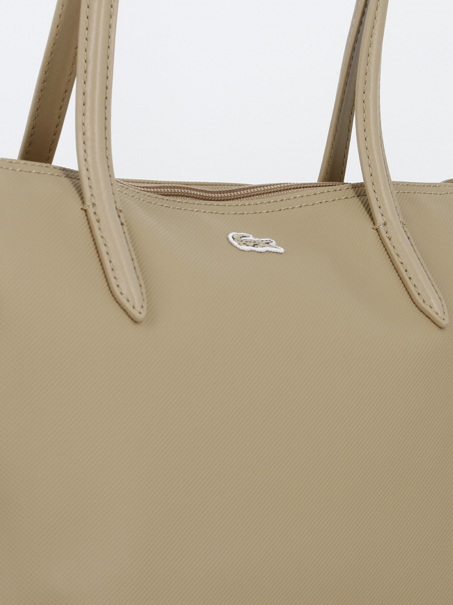 Sac shopping uni beige femme - Lacoste