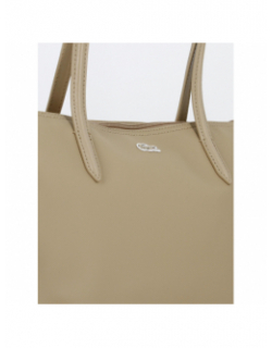 Sac shopping uni beige femme - Lacoste