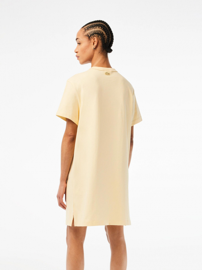 Robe t-shirt summer pack jaune femme - Lacoste