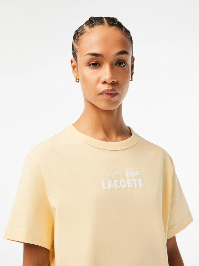 Robe t-shirt summer pack jaune femme - Lacoste