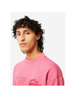 Sweat club logo summer rose homme - Lacoste