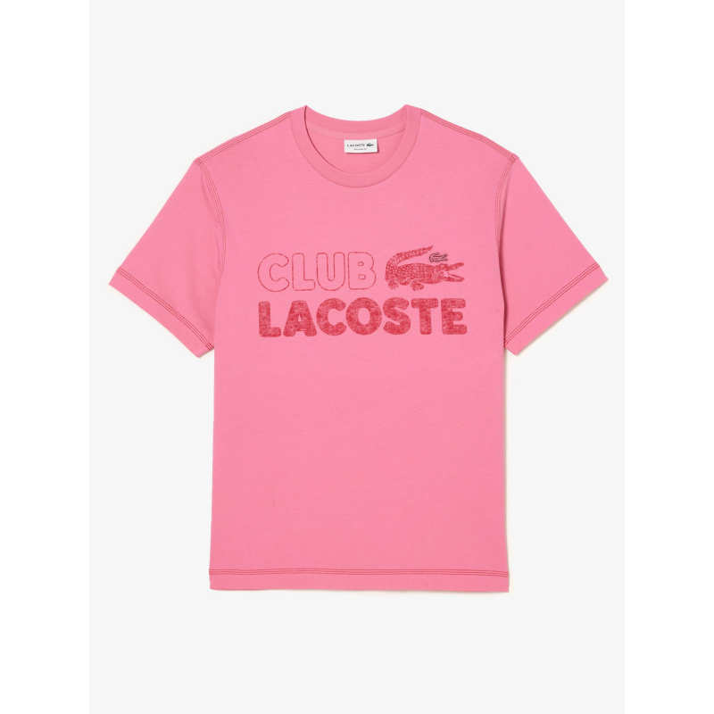 T-shirt club logo rose homme - Lacoste