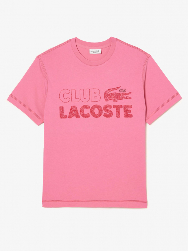 T-shirt club logo rose homme - Lacoste