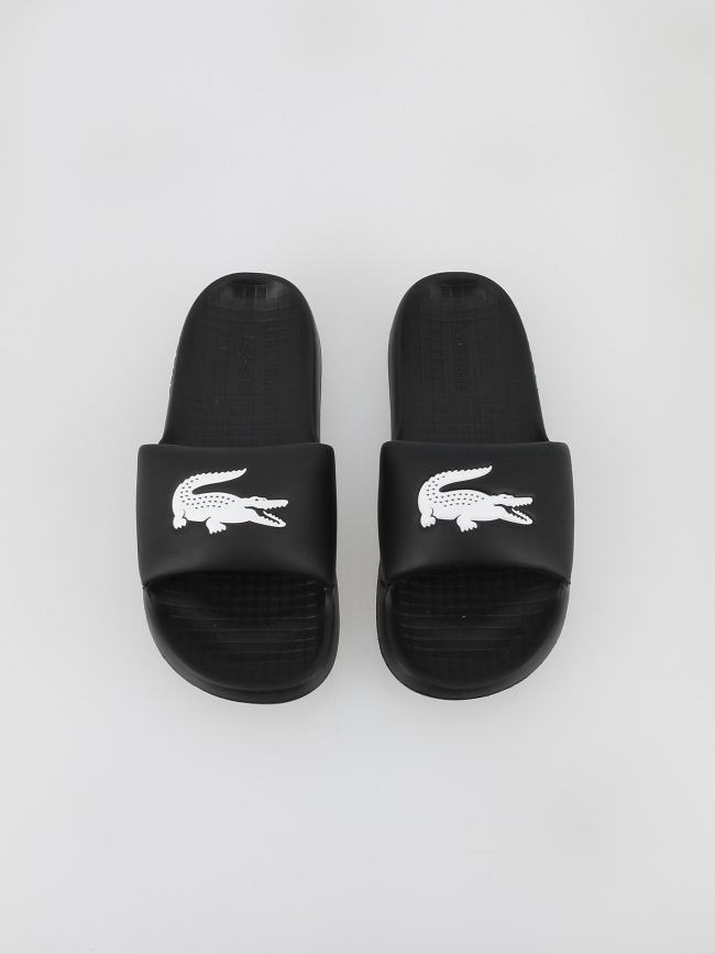 Claquettes croco noir homme - Lacoste