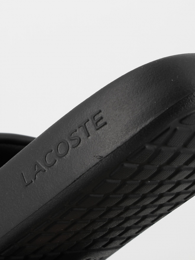 Claquettes croco noir homme - Lacoste