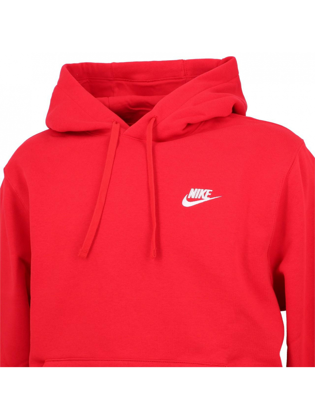 Sweat à capuche nsw club rouge homme - Nike