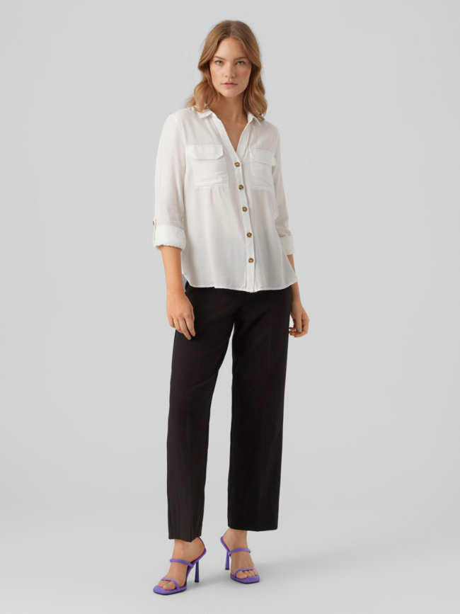 Chemisier bumpy blanc femme - Vero Moda