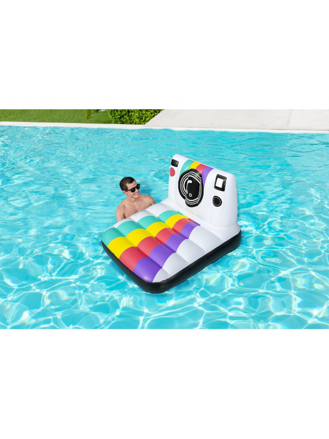 Fauteuil gonflable de piscine appareil photo vintage - Bestway