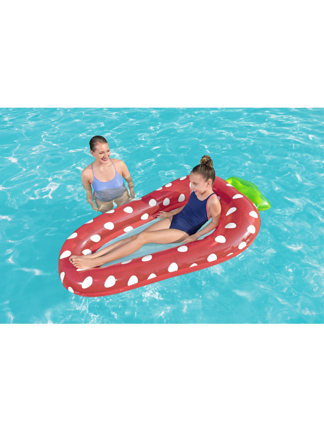 Matelas gonflable piscine fraise summer rouge enfant - Bestway