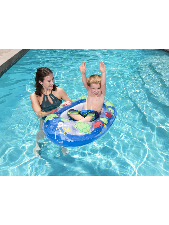 Bateau gonflable de piscine kiddie raft bleu enfant - Bestway