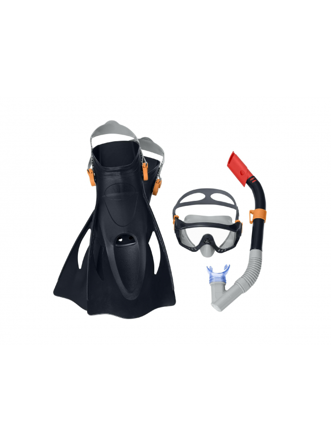 Kit de snorkeling palmes masque tuba spark wave noir - Bestway