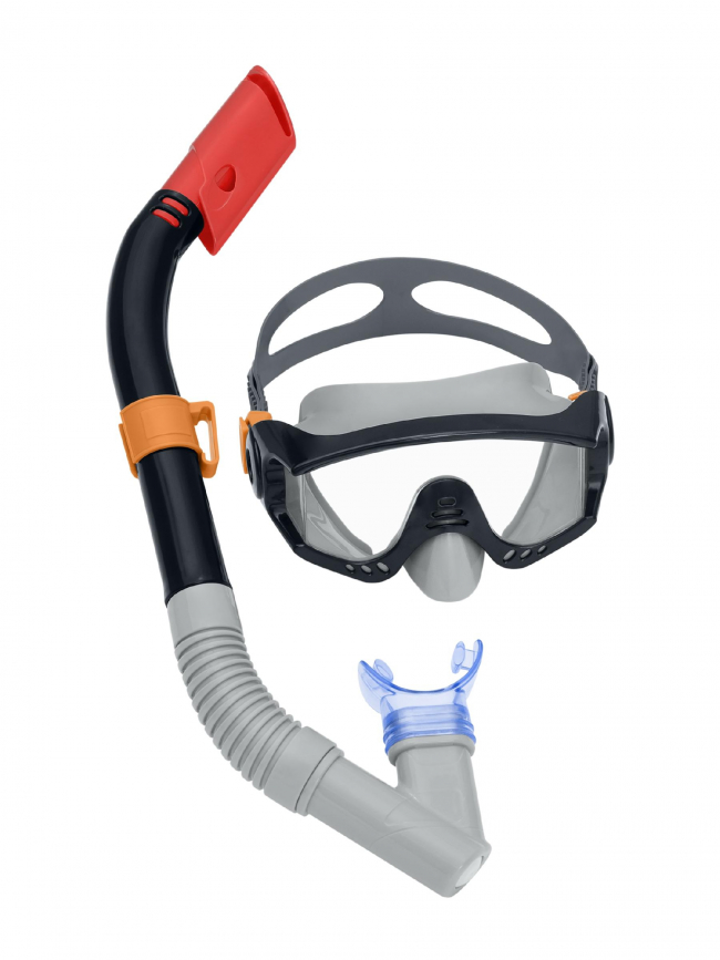 Kit de snorkeling palmes masque tuba spark wave noir - Bestway