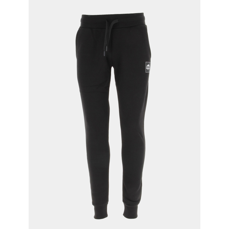 Jogging uni molleton logo noir homme - Helvetica