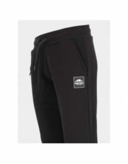 Jogging uni molleton logo noir homme - Helvetica