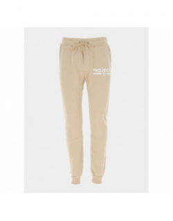 Jogging uni logo rib beige homme - Project X Paris