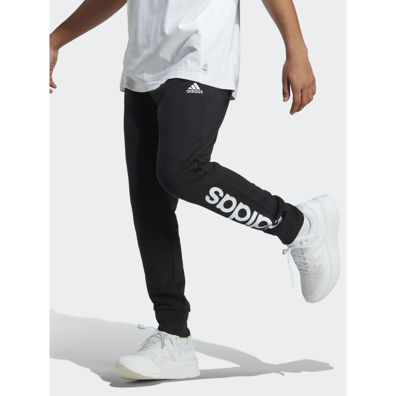 Jogging linear logo blanc noir homme - Adidas