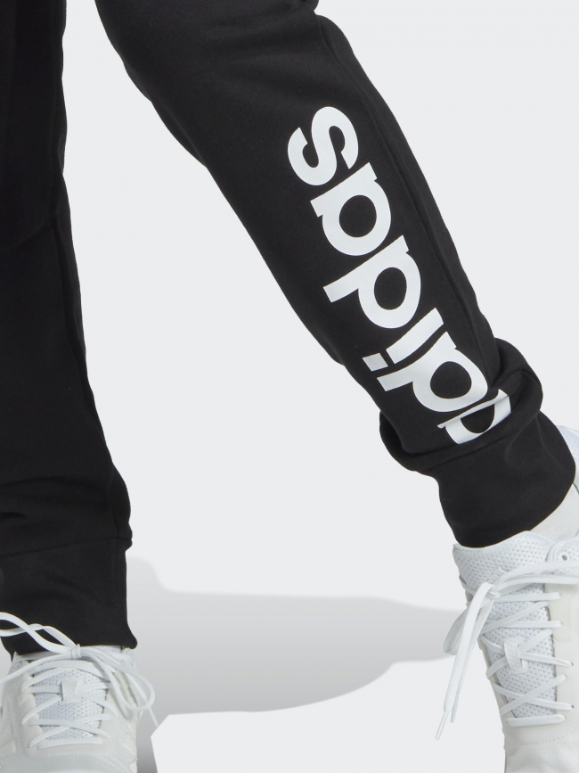 Jogging linear logo blanc noir homme - Adidas