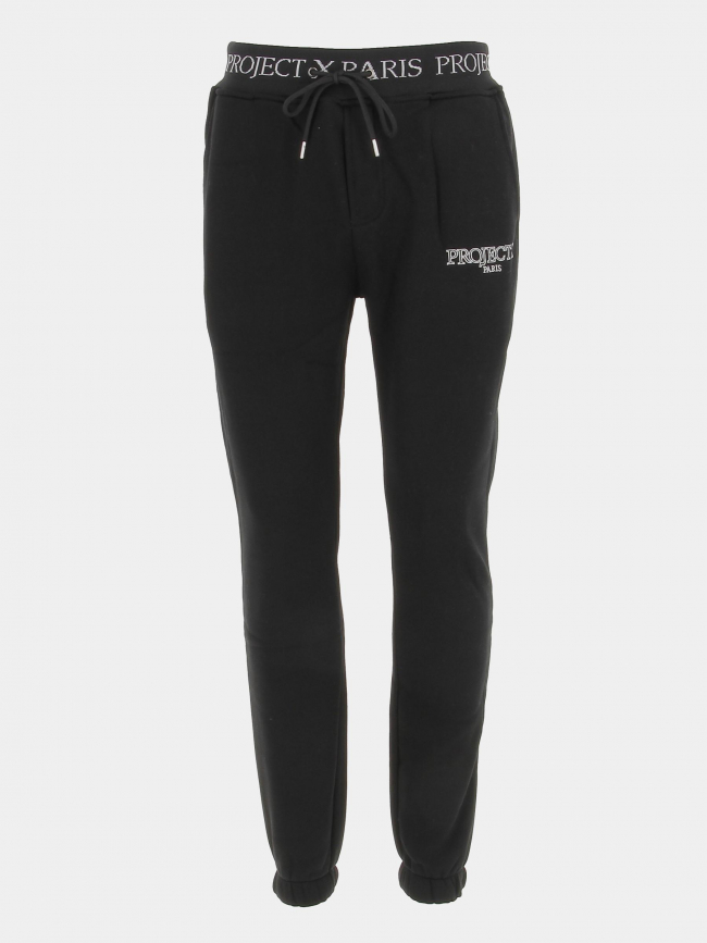 Jogging uni bande logo noir homme - Project X Paris