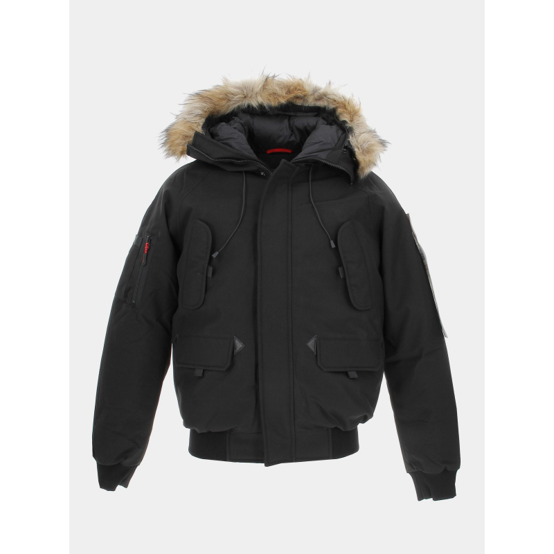 Blouson chaud johnson noir homme - Helvetica