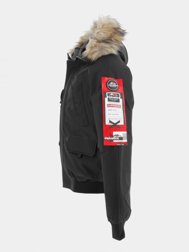 Blouson chaud johnson noir homme - Helvetica
