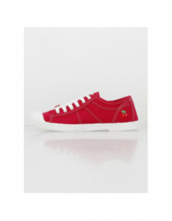 Chaussures en toile rouge femme - Le Temps Des Cerises