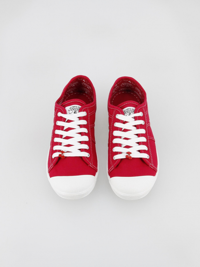 Chaussures en toile rouge femme - Le Temps Des Cerises