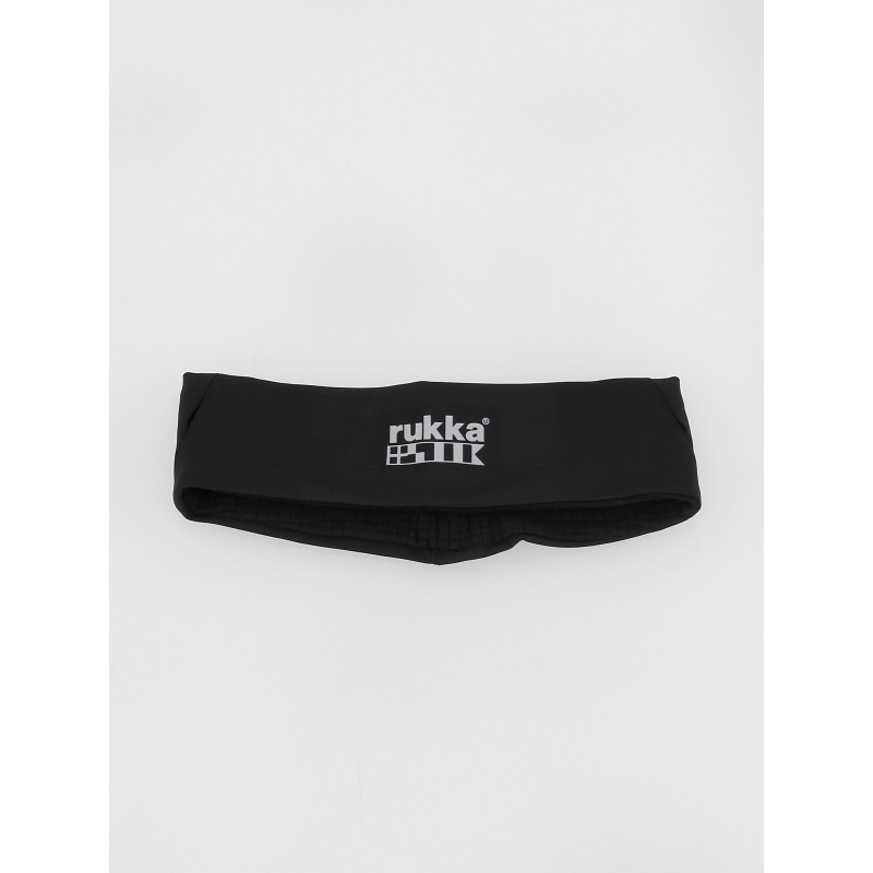 Bandeau doublé polaire de running noir - Rukka