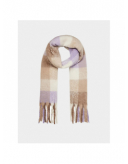 Écharpe à carreaux violet marron femme - Vero Moda