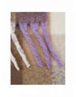 Écharpe à carreaux violet marron femme - Vero Moda