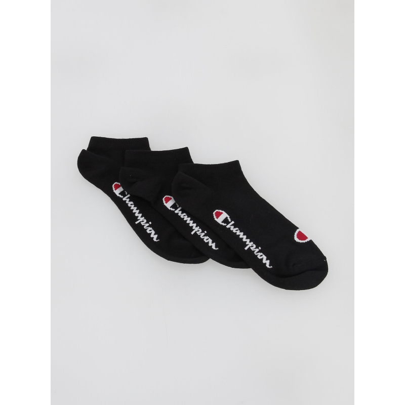 Pack 3 paires de chaussettes sneaker noir - Champion