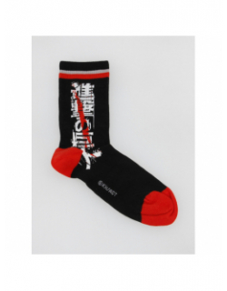 Chaussettes dépareillées attaque des titans noir rouge - Capslab