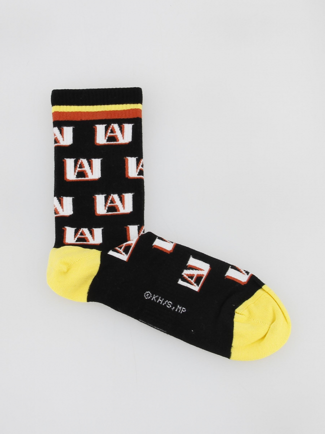 Chaussettes dépareillées hero academia noir jaune - Capslab