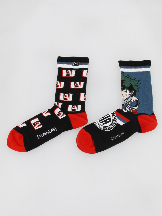 Chaussettes dépareillées my hero academia noir bleu - Capslab