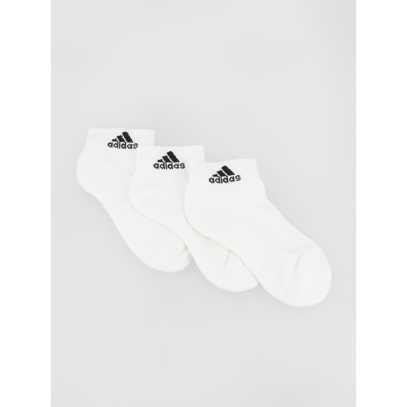 Pack 3 paires de chaussettes cheville blanc enfant - Adidas