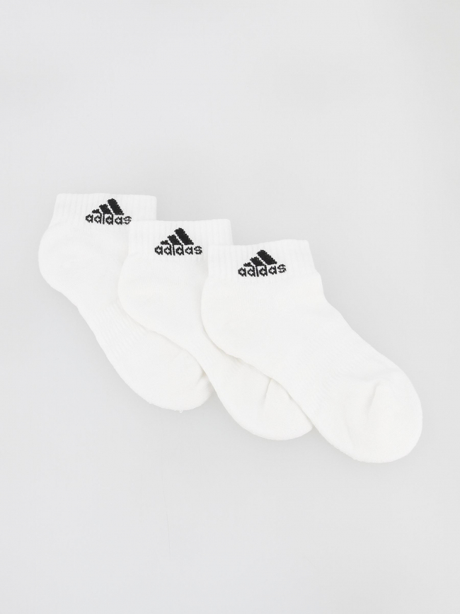 Pack 3 paires de chaussettes cheville blanc enfant - Adidas