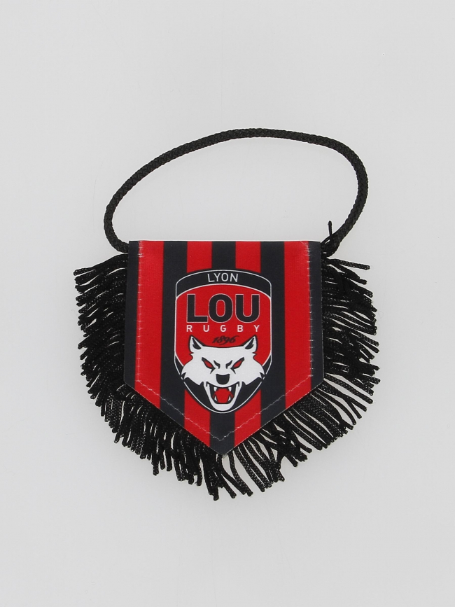 Fanion blason lyon lou rugby mini rouge noir - M Com