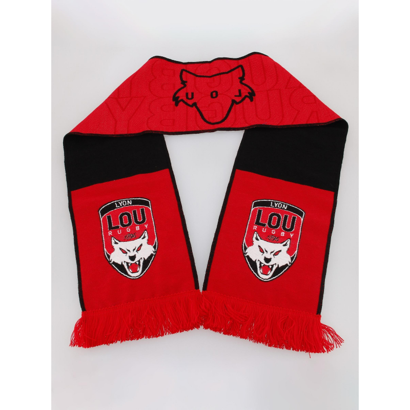 Echarpe supporter rugby lyon lou noir rouge - M Com