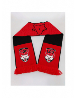 Echarpe supporter rugby lyon lou noir rouge - M Com