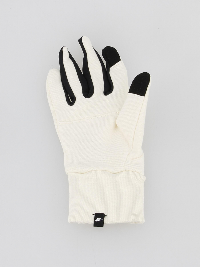 Gants tactiles club fleece blanc femme - Nike