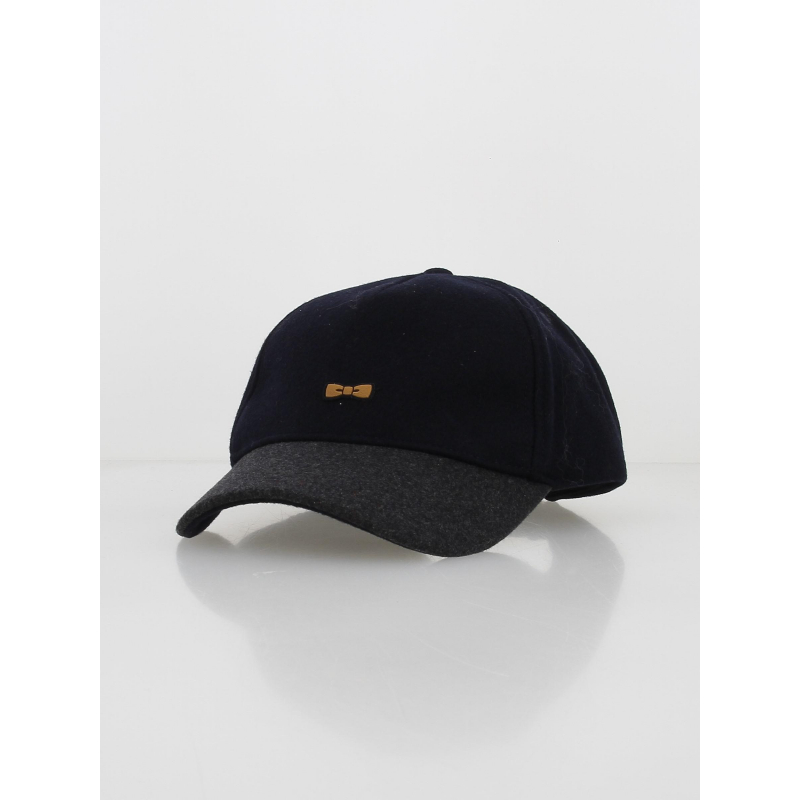 Casquette en laine side step bleu marine - Eden Park