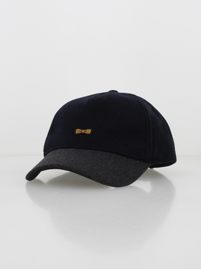 Casquette en laine side step bleu marine - Eden Park