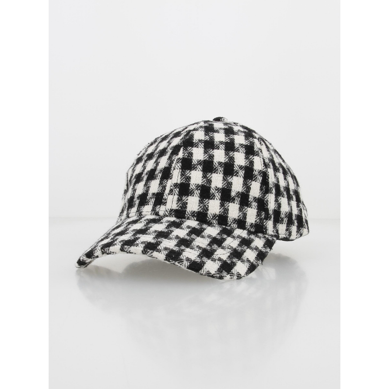 Casquette motif nid de poule yoyo noir blanc femme - Only