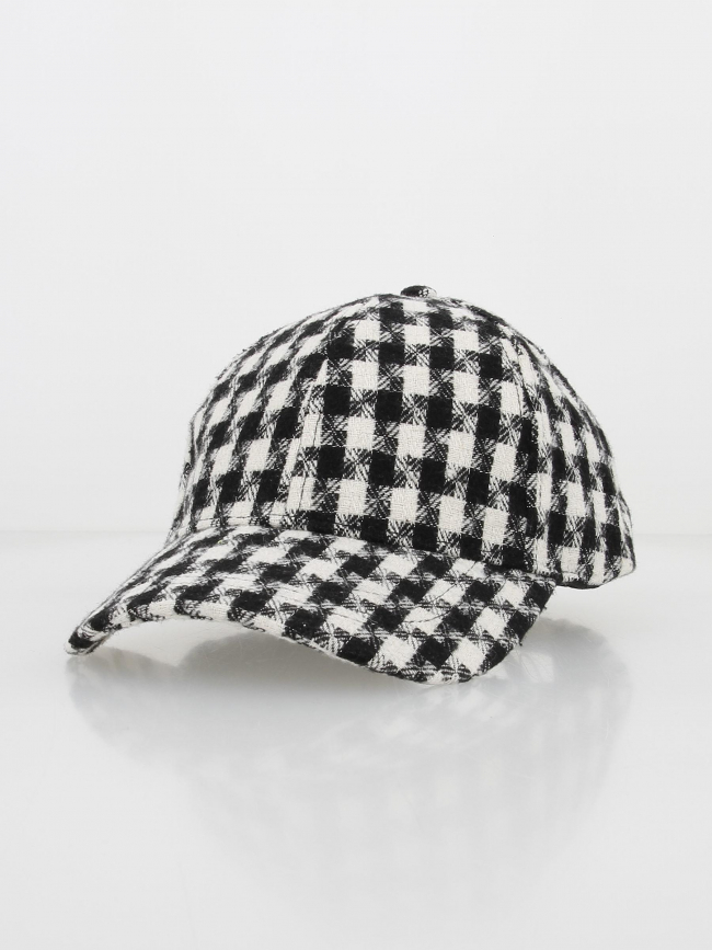 Casquette motif nid de poule yoyo noir blanc femme - Only