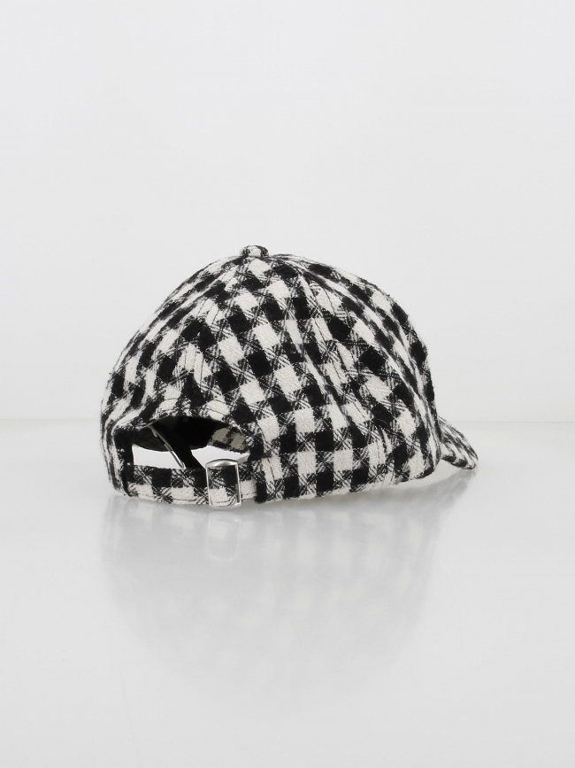 Casquette motif nid de poule yoyo noir blanc femme - Only