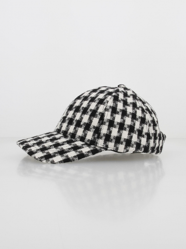 Casquette motif nid de poule yoyo noir blanc femme - Only